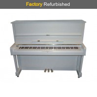 Factory Refurbished Yamaha U1H Polished White Upright Piano All Inclusive Package